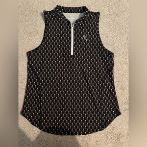 Rhoback Black and White Sleeveless Top